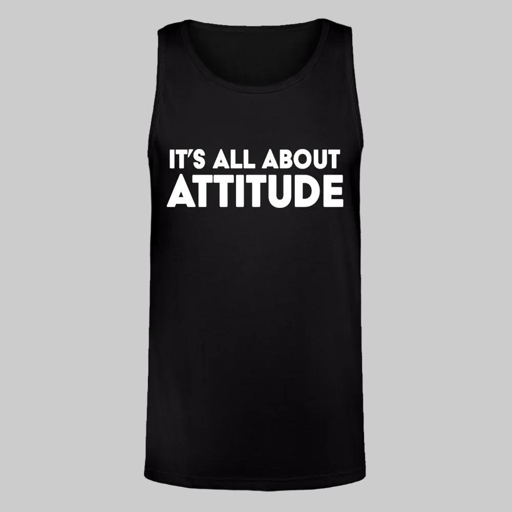 Trend4us its all about attitude Unisex Organic Tank - black
