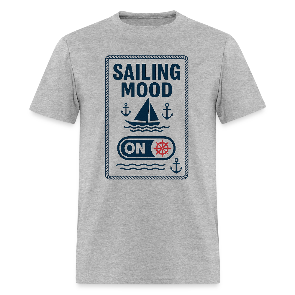 Trend4us Graphic Sailing Mood ON T-Shirt - heather gray