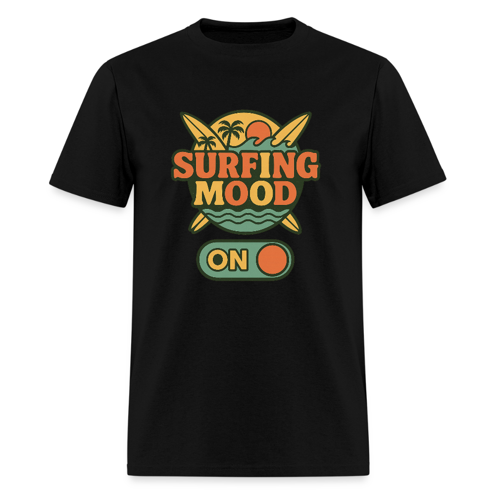 Trend4us Graphic Surfing Mood ON T-Shirt - black