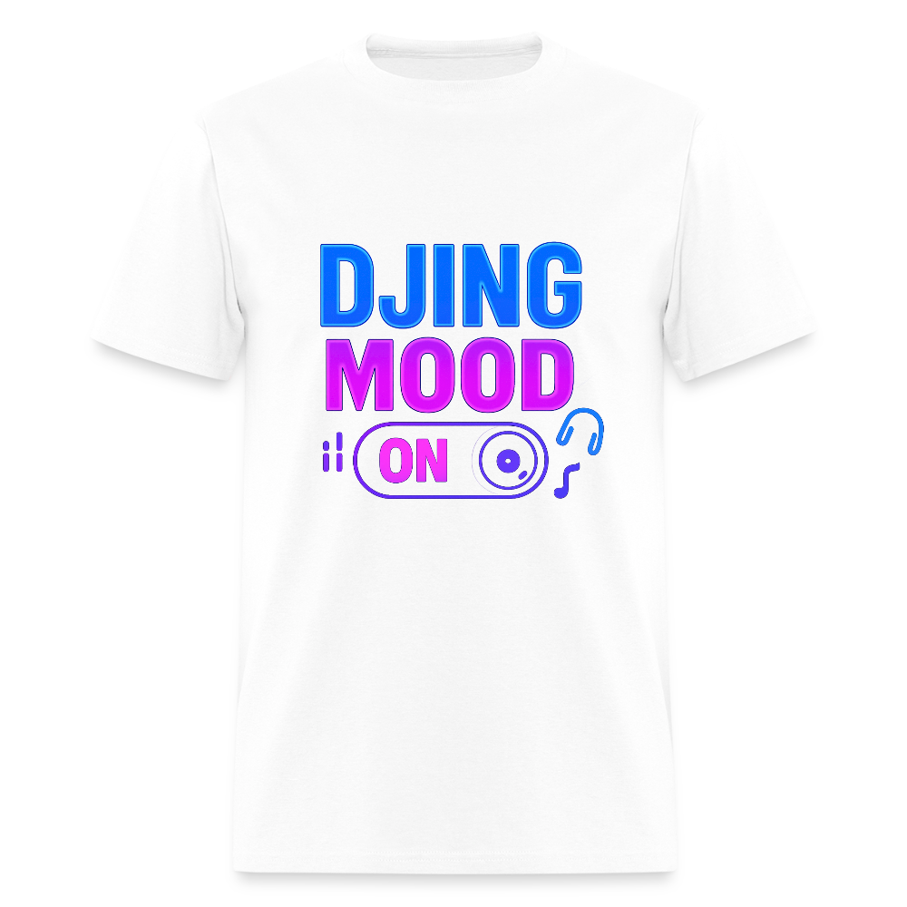 Trend4us Graphic DJing Mood T-Shirt - white