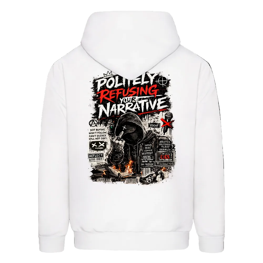 Trend4us Graphic Men's Hoodie - white