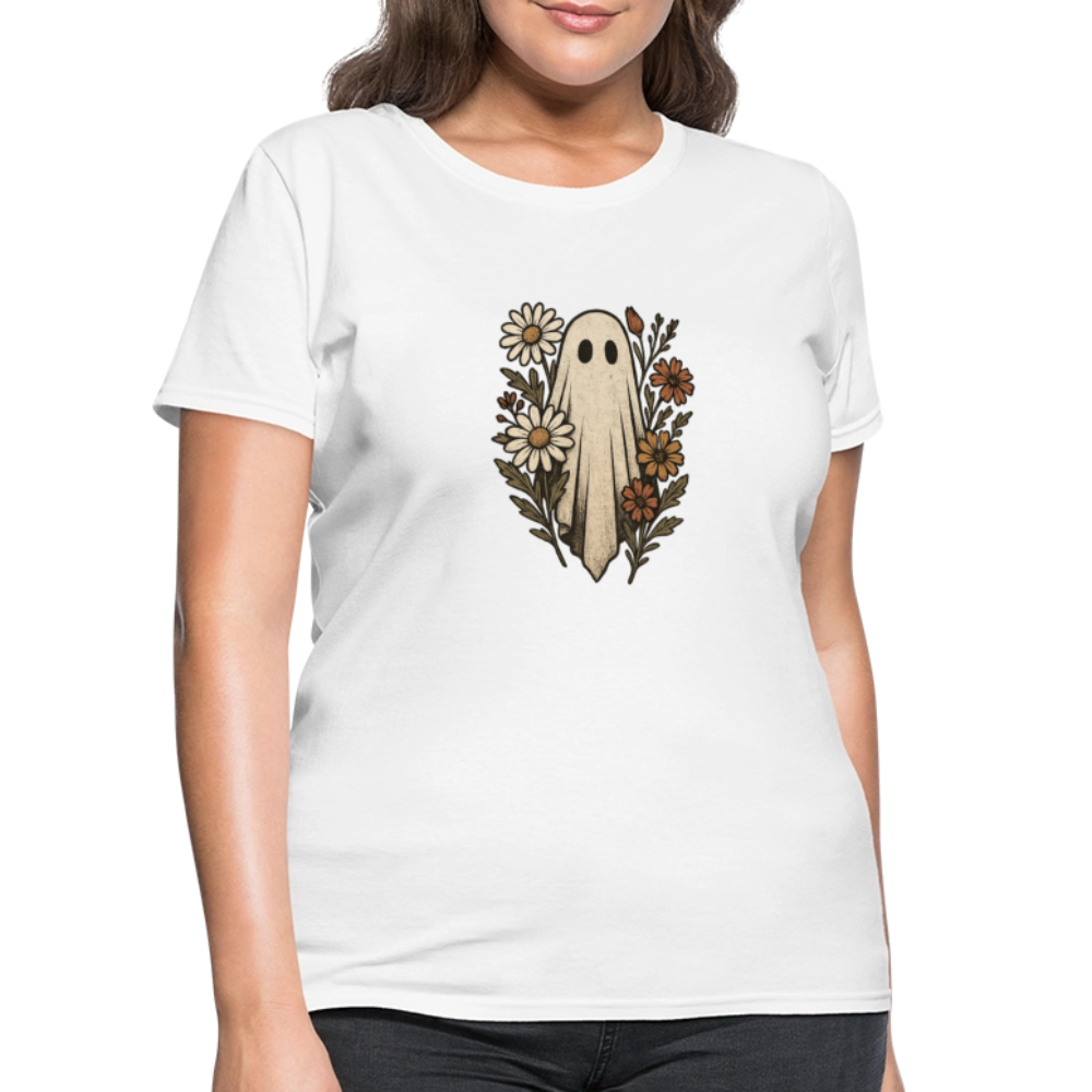 Trend4us Halloween Floral T-Shirt - white