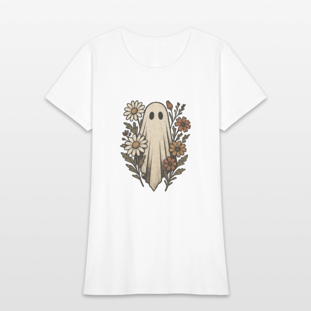 Trend4us Halloween Floral T-Shirt - white