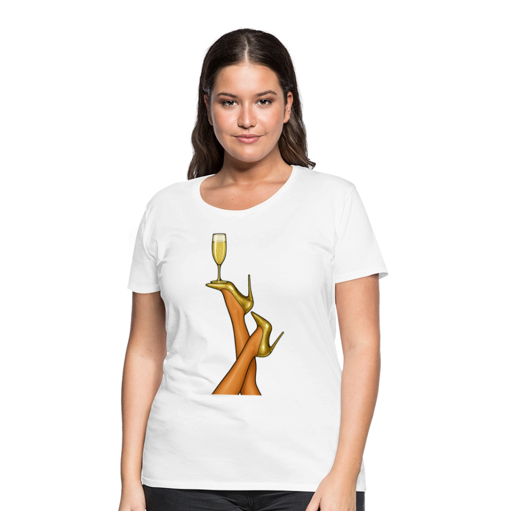 Trend4us Elegant Glamour Illustration T-Shirt - white