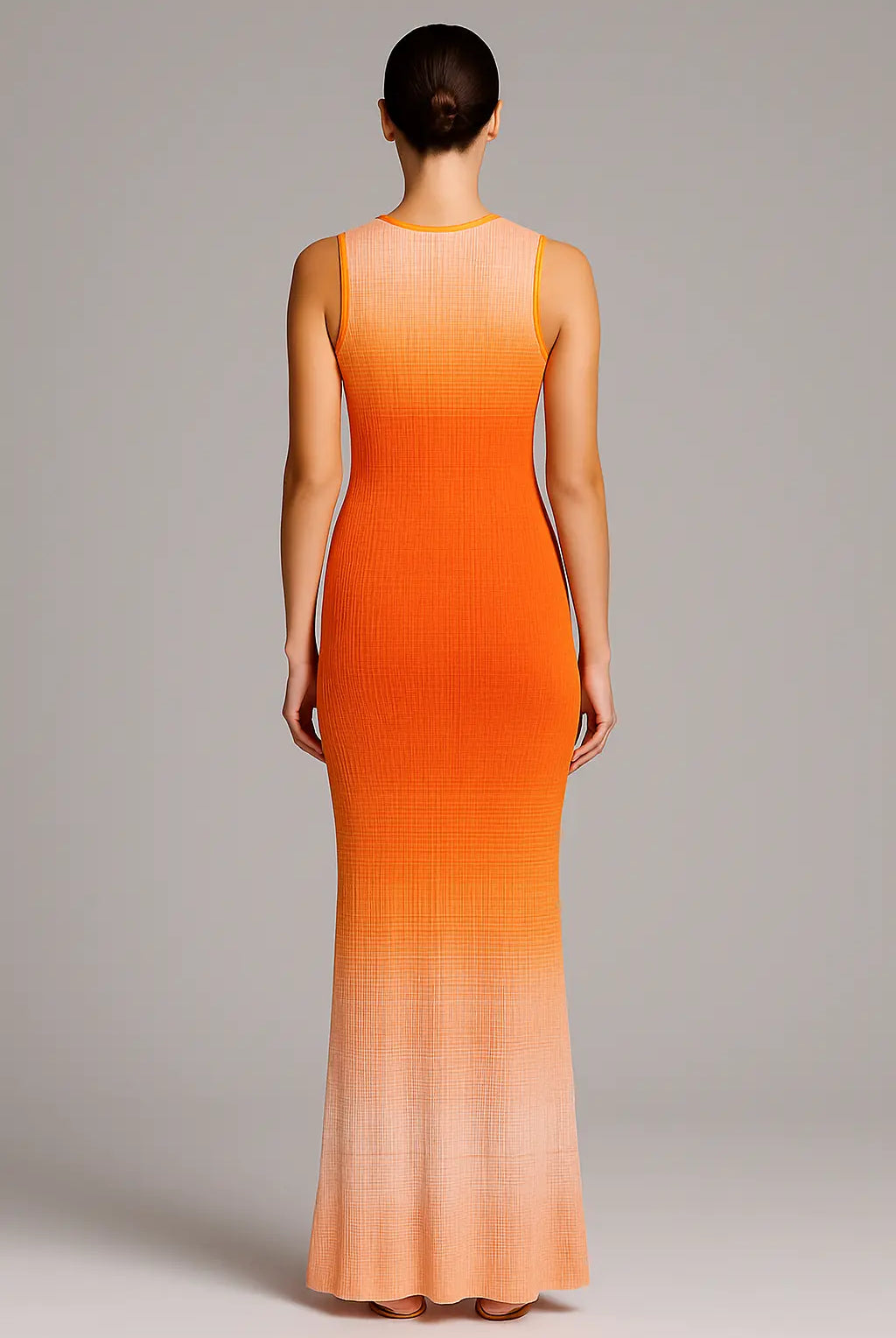 Trend4us Vintage Ombre Knit Sleeveless Maxi Dress