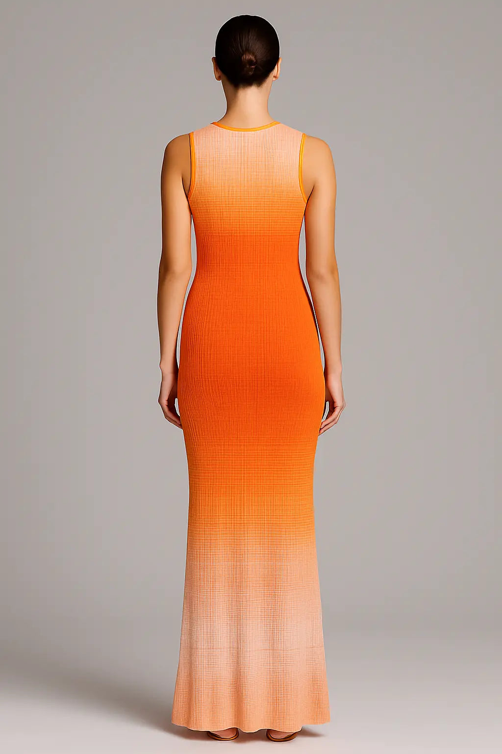Trend4us Vintage Ombre Knit Sleeveless Maxi Dress