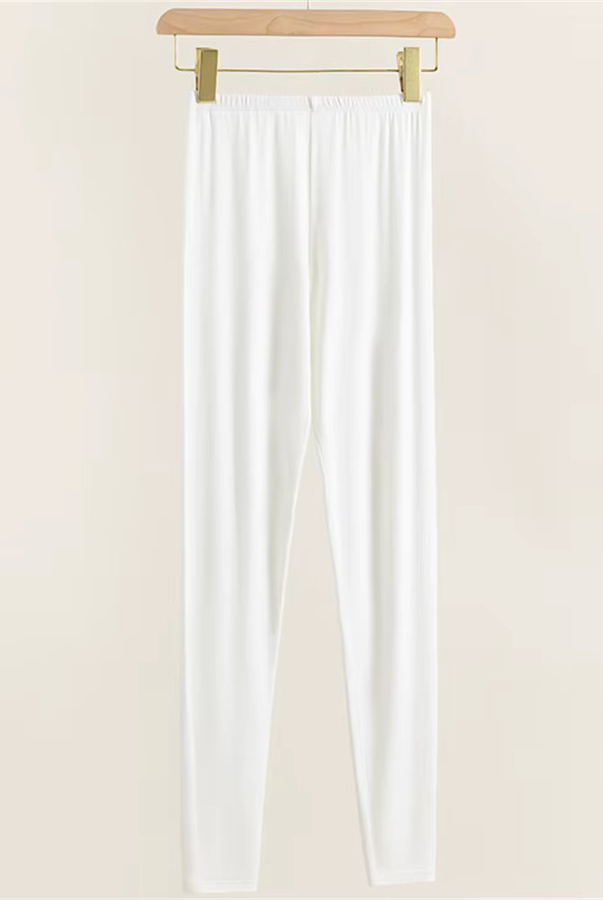 Trend4us Women's Ultra-Soft High-Waisted Sculpting Leggings - White