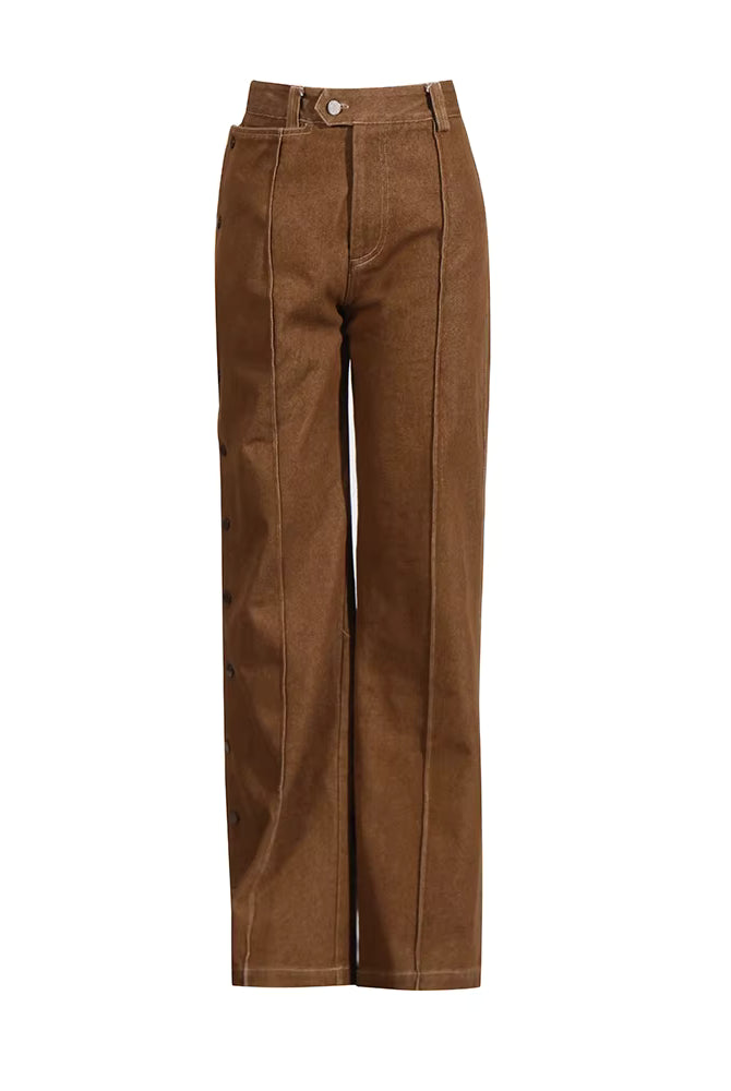 Trend4us Avant-Garde Structured Cropped Jacket & Wide-Leg Pants Set