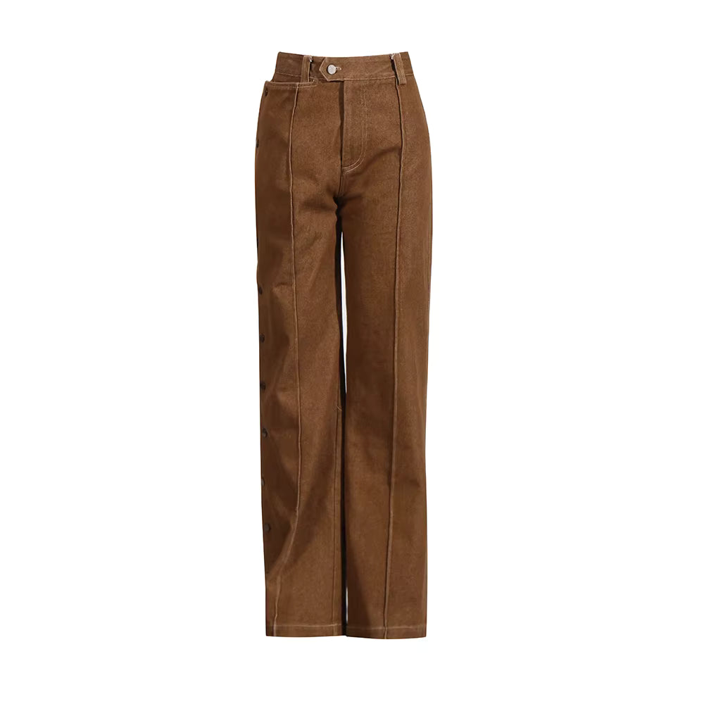 Trend4us Avant-Garde Structured Cropped Jacket & Wide-Leg Pants Set