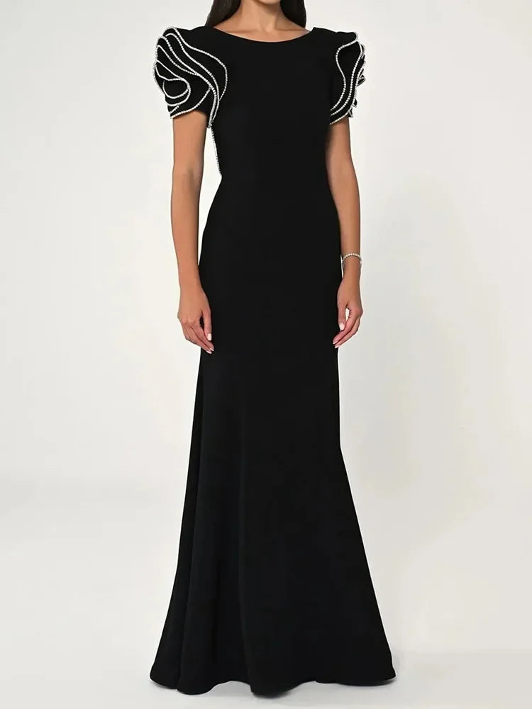 Trend4us Luxe Crystal Embellished Evening Gown main image 1