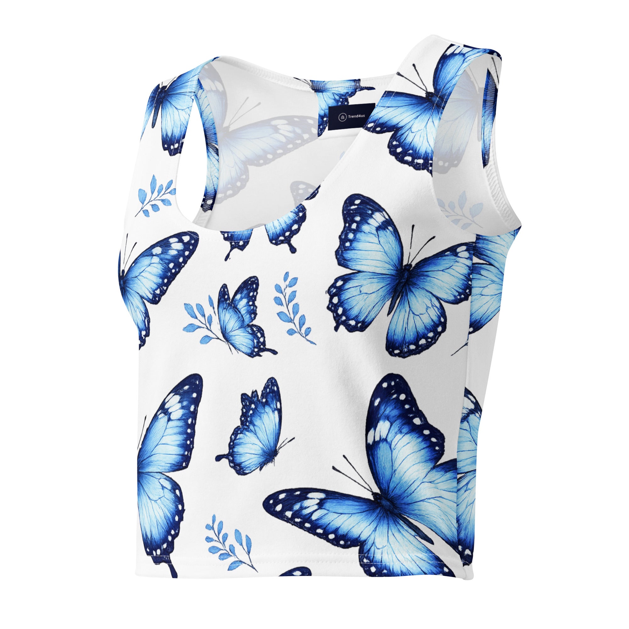 Butterflies Cotton Crop Top | Trend4us