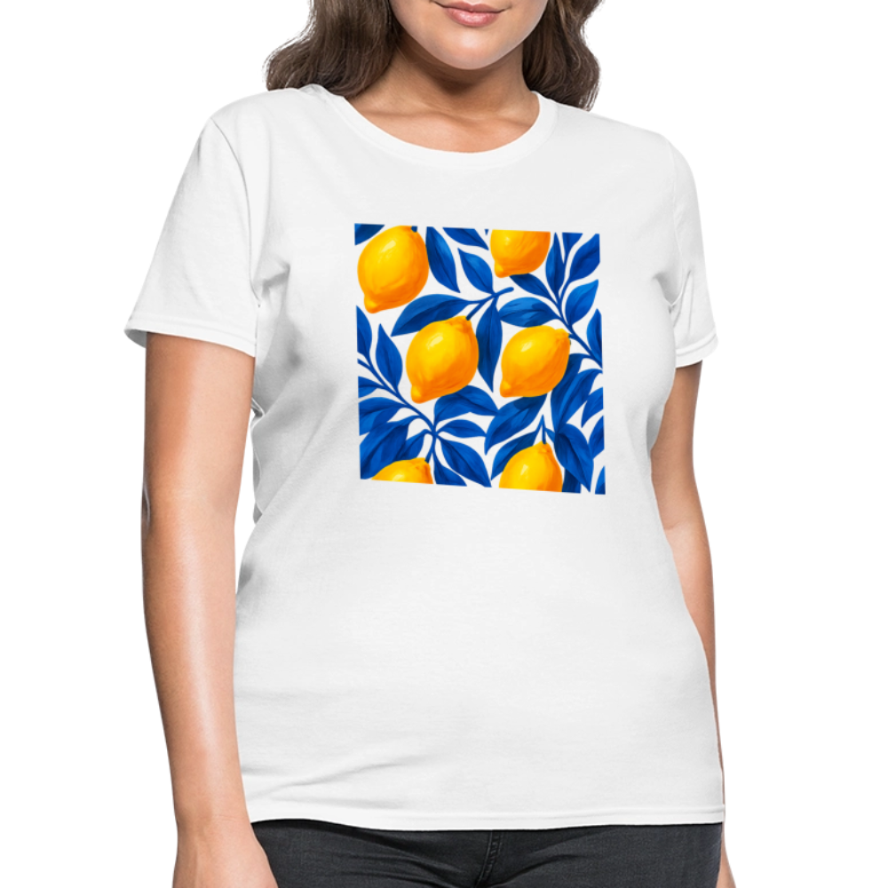 Trend4us Lemon Floral T-Shirt - white