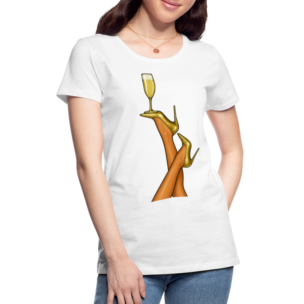 Trend4us Elegant Glamour Illustration T-Shirt - white