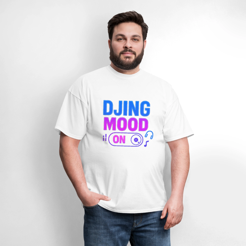 Trend4us Graphic DJing Mood T-Shirt - white