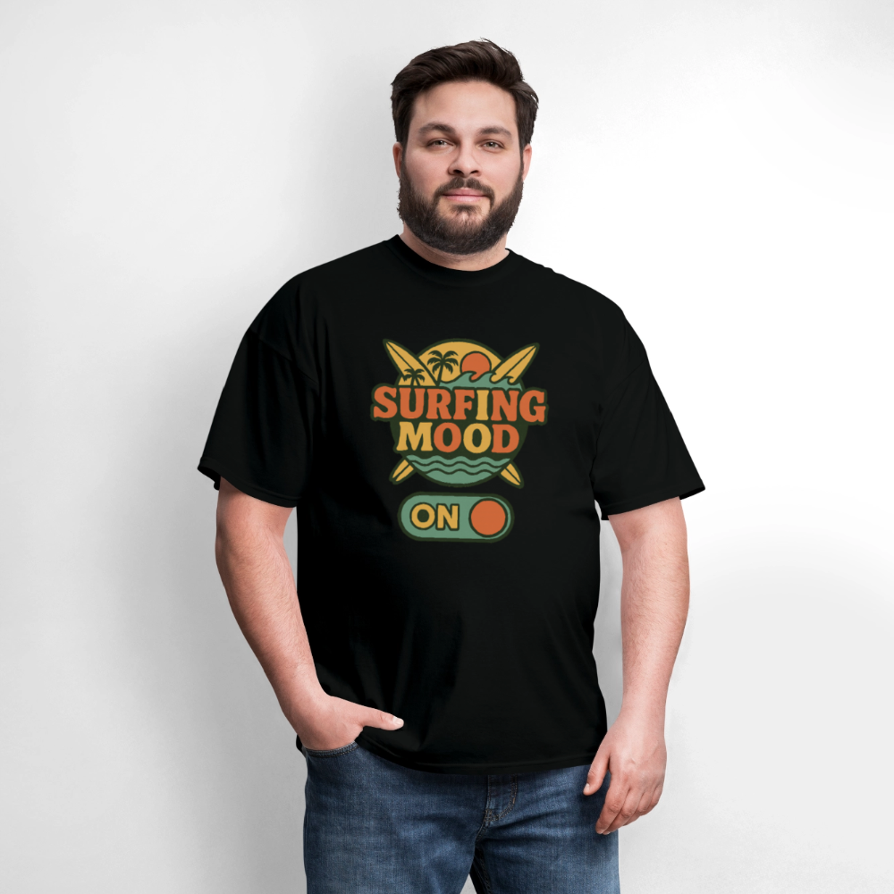 Trend4us Graphic Surfing Mood ON T-Shirt - black