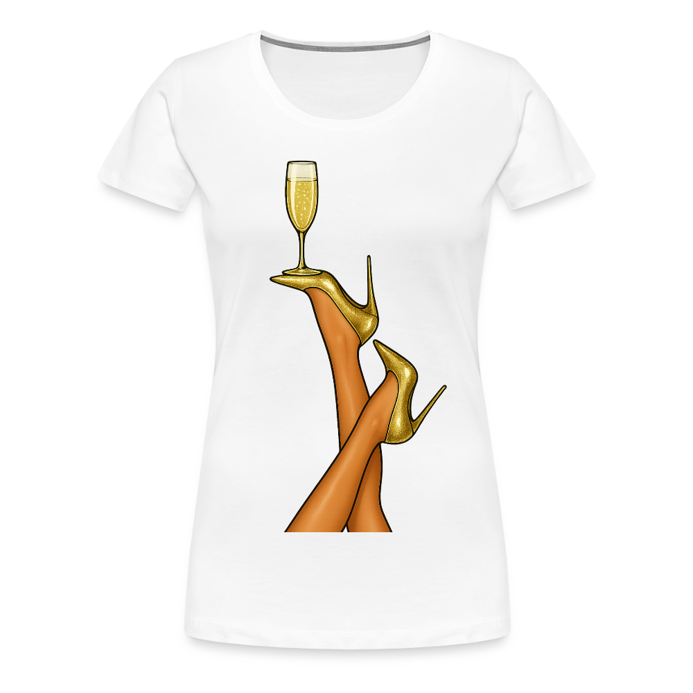 Trend4us Elegant Glamour Illustration T-Shirt - white