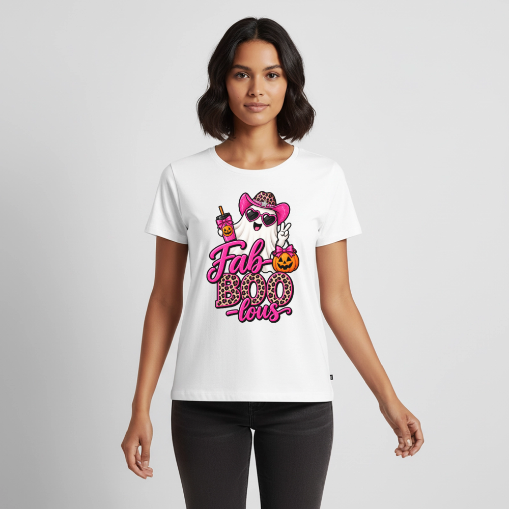 Trend4us Fab-BOO-lous_Ghost Women’s Premium T-Shirt - white