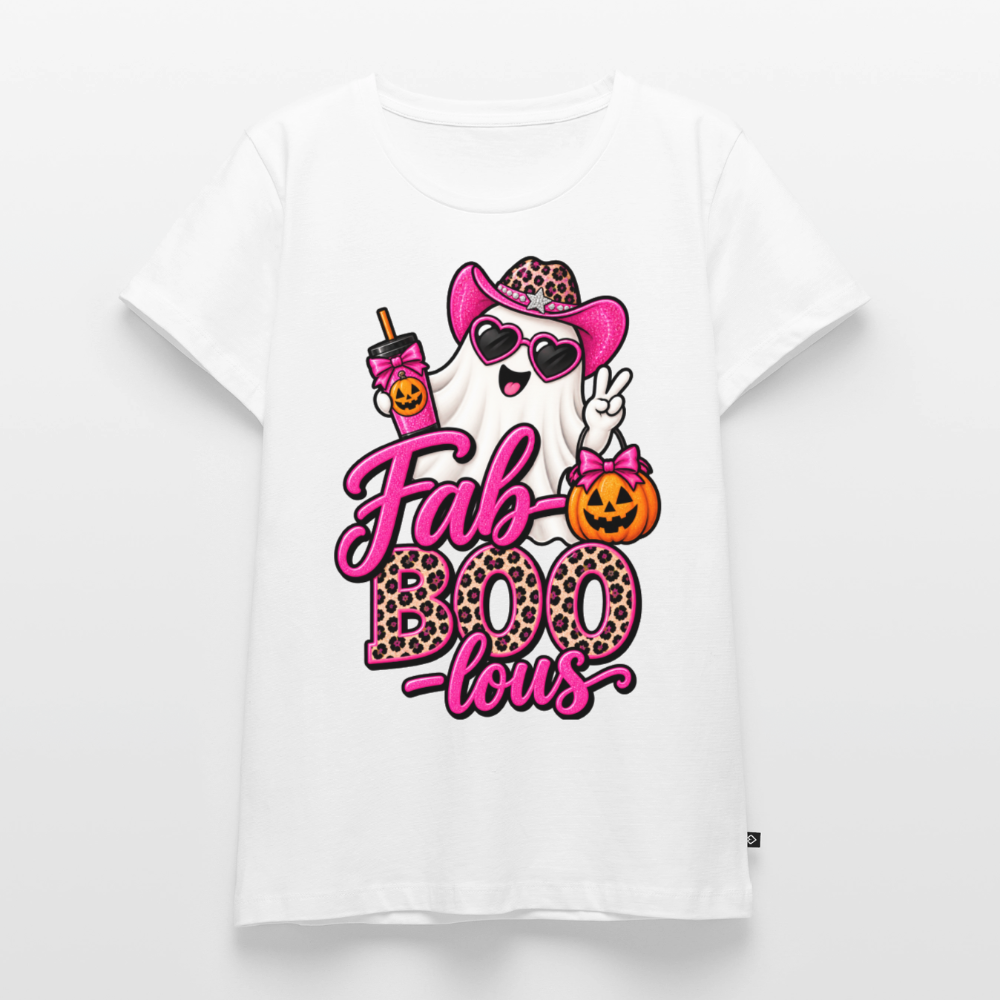 Trend4us Fab-BOO-lous_Ghost Women’s Premium T-Shirt - white