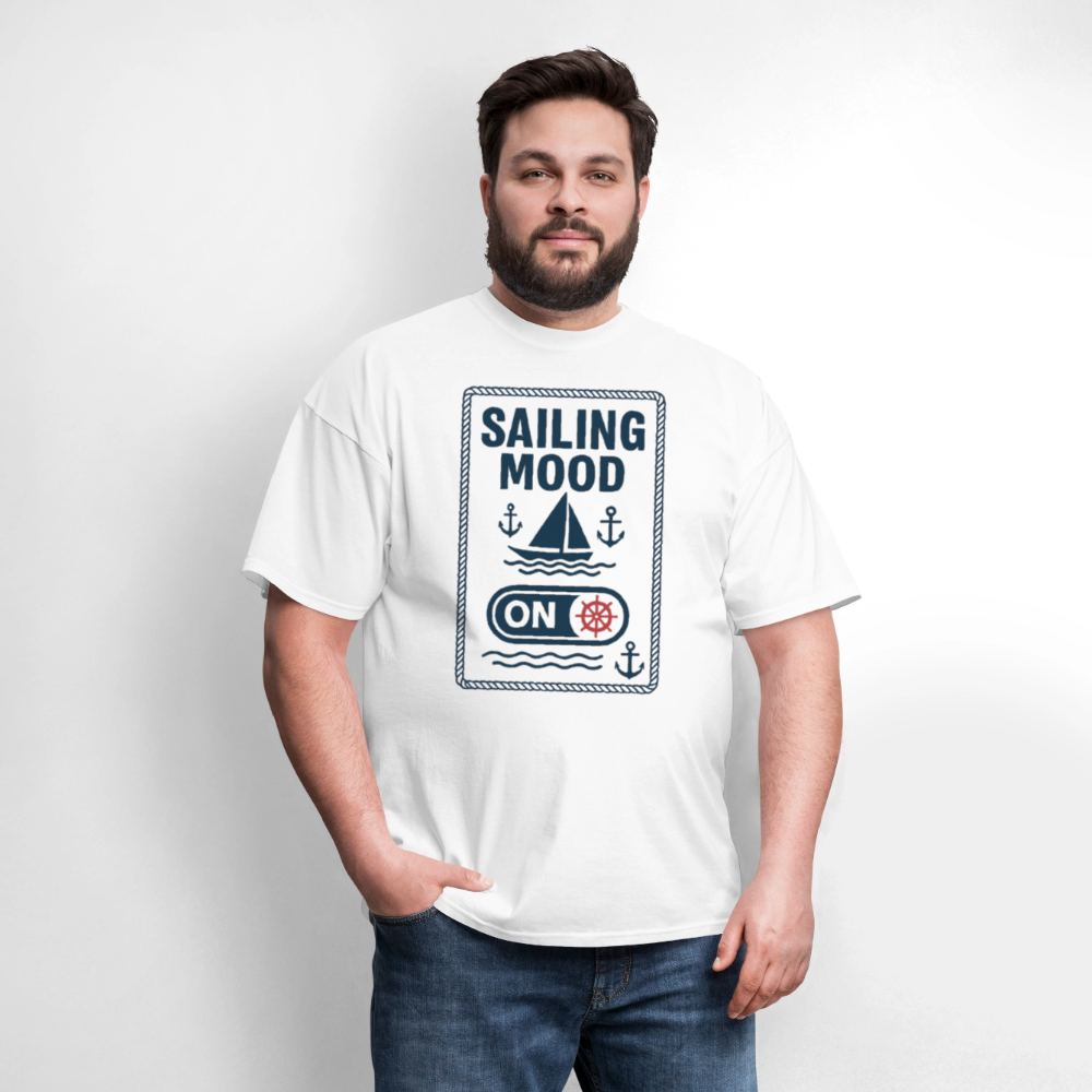Trend4us Graphic Sailing Mood ON T-Shirt - white