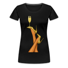 Trend4us Elegant Glamour Illustration T-Shirt - black