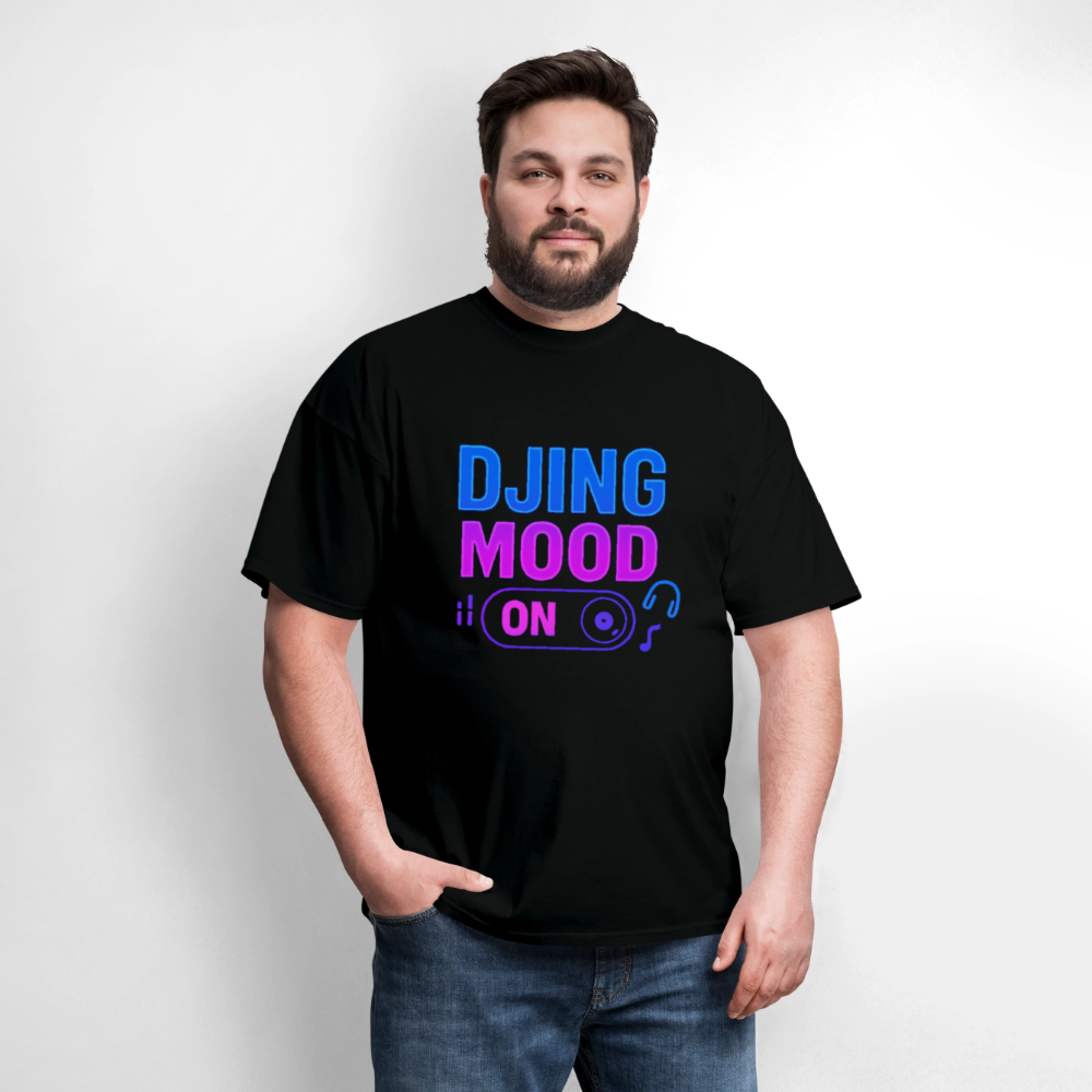 Trend4us Graphic DJing Mood T-Shirt - black