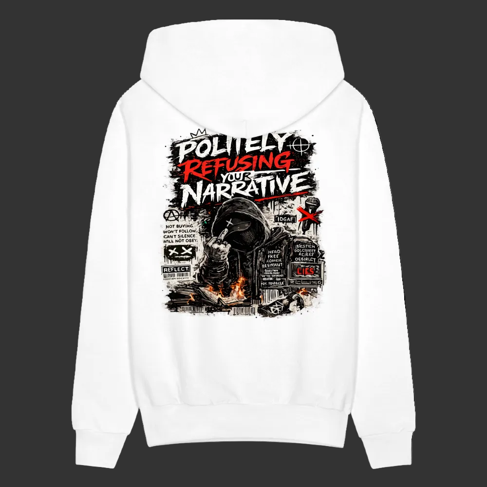 Trend4us Graphic Men's Hoodie - white