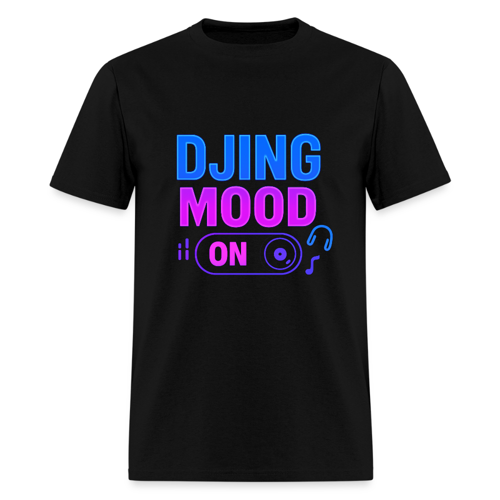 Trend4us Graphic DJing Mood T-Shirt - black