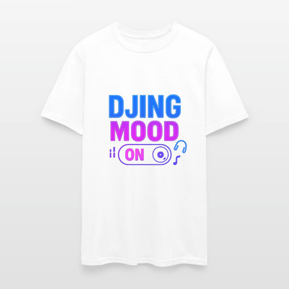 Trend4us Graphic DJing Mood T-Shirt - white
