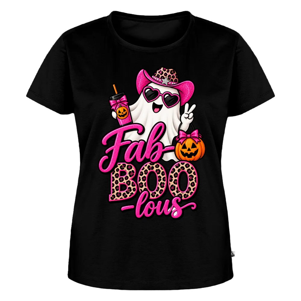Trend4us Fab-BOO-lous_Ghost Women’s Premium T-Shirt - black