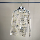 Trend4us Luxe Sheer Organza Embroidered Scenic Blouse