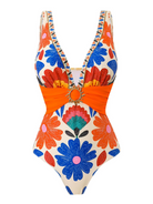 Trend4us Tropical Floral One-Piece Swimsuit
