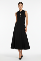 Trend4us knit maxi dress in black, front view