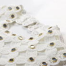 Trend4us Luxe Mirror-Embellished Crochet A-Line Mini Dress closer view