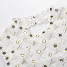 Trend4us Luxe Mirror-Embellished Crochet A-Line Mini Dress closer view