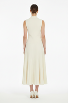 Trend4us knit maxi dress in beige, back view