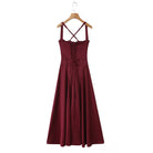 Trend4us Luxe Satin Lace-Up Back Evening Gown