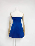 Trend4us Luxe Floral Appliqué Strapless High Waist Mini Dress