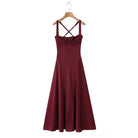 Trend4us Luxe Satin Lace-Up Back Evening Gown - Burgundy