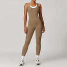 Trend4us Women's Crisscross Back Sculpting Jumpsuit