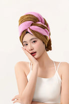 Trend4us Luxe Twist Microfiber Hair Drying Towel Wrap – Fast-Absorbing Turban