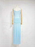 Trend4us Luxe Draped Cowl Sheer Maxi Dress