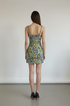 Trend4us Luxe Floral Sequin Jacquard Mini Dress Back View