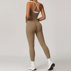 Trend4us Women's Crisscross Back Sculpting Jumpsuit