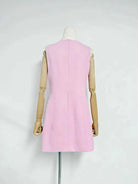 Trend4us Luxe Floral Appliqué Sleeveless Mini Dress