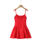 High-Waist Sculpted Pleated Mini Dress — Women's Sleeveless A-Line | Trend4us