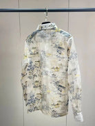 Trend4us Luxe Sheer Organza Embroidered Scenic Blouse