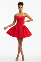 High-Waist Sculpted Pleated Mini Dress — Women's Sleeveless A-Line | Trend4us