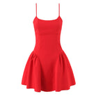 High-Waist Sculpted Pleated Mini Dress — Women's Sleeveless A-Line | Trend4us