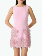 
Trend4us Luxe Floral Appliqué Sleeveless Mini Dress