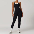 Trend4us Women's Crisscross Back Sculpting Jumpsuit
